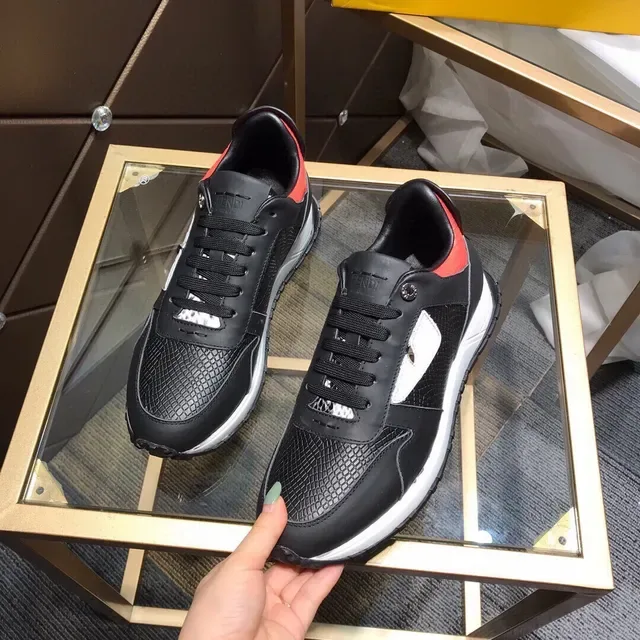 Fendi Run Away preto vermelho branco tênis lifestyle 4