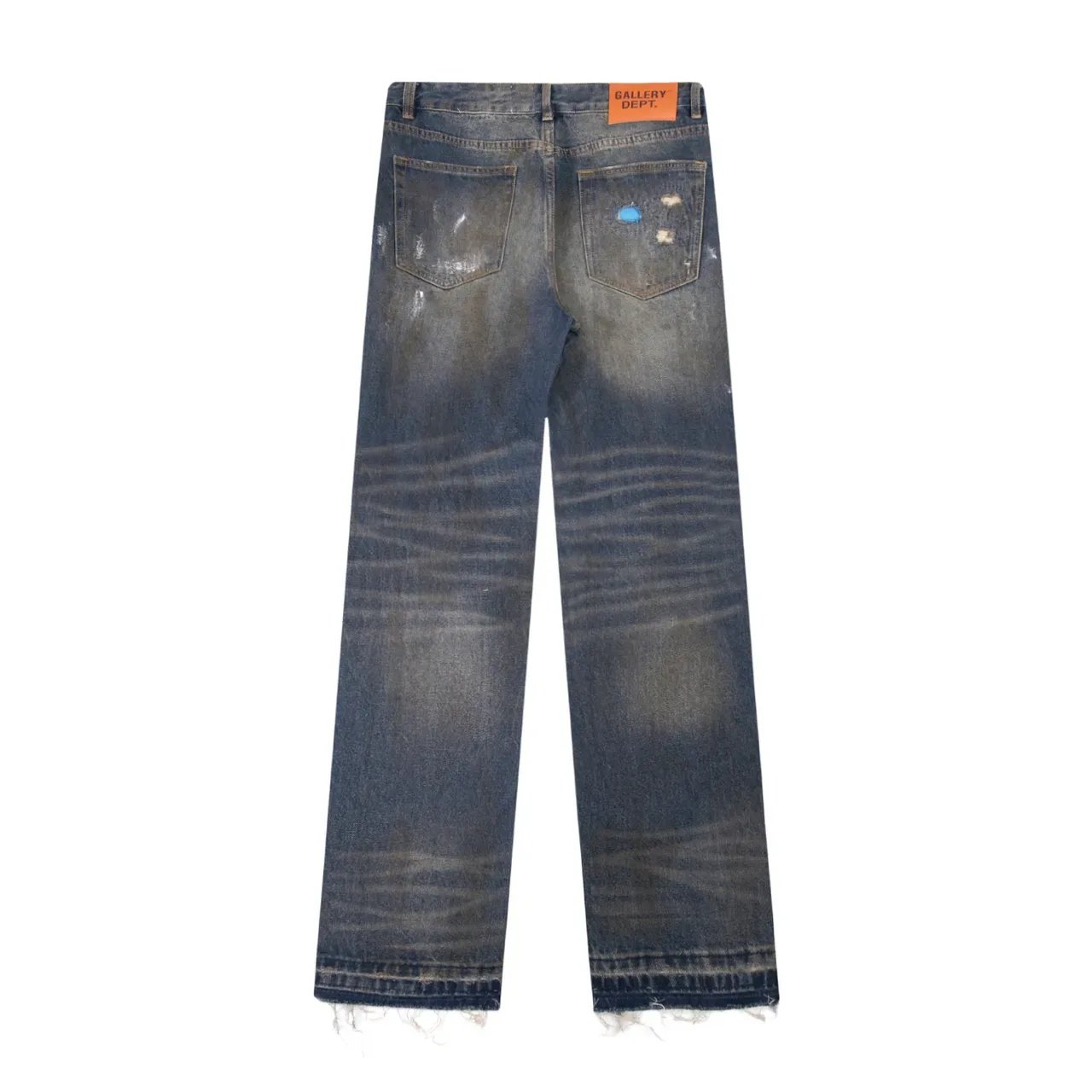 Gallery Dept Calça Jeans desgastada com salpicaduras de tinta de perna reta 3