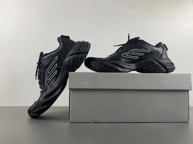 All-Black Sculpted Sole Lifestyle Sneaker 14