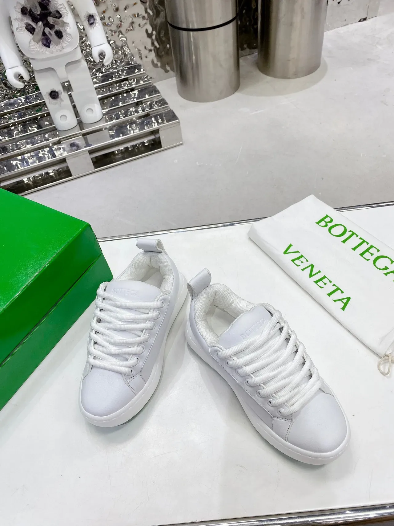 All-White Platform Lifestyle Sneaker 7