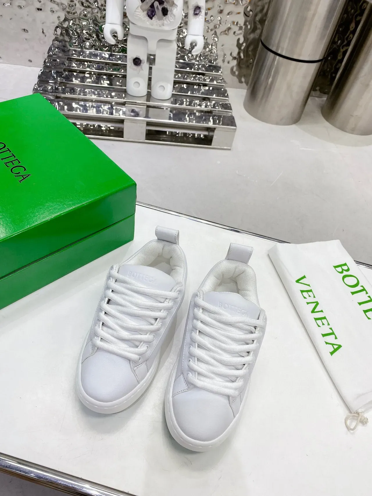 All-White Platform Lifestyle Sneaker 8