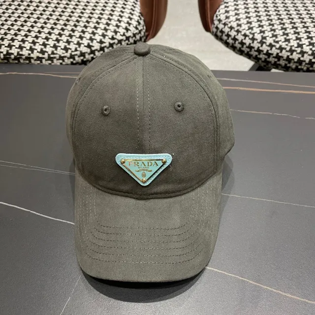 Casquette de baseball vert militaire gris structurée à six panneaux de couronne bord pré-courbé 3