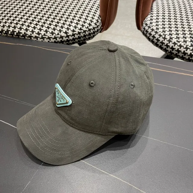 Casquette de baseball vert militaire gris structurée à six panneaux de couronne bord pré-courbé 4