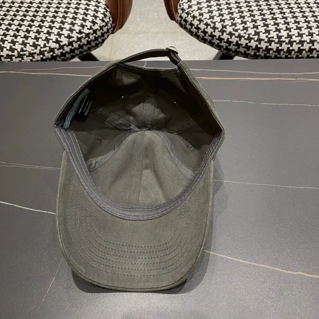Casquette de baseball vert militaire gris structurée à six panneaux de couronne bord pré-courbé 10