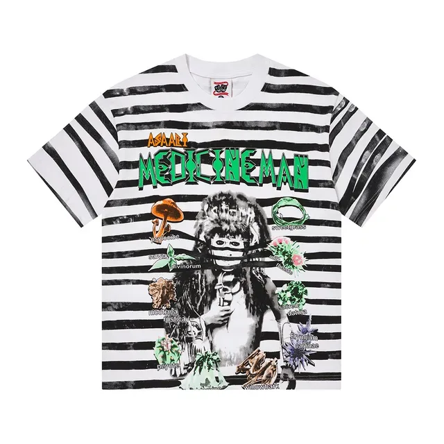 ASAALEI Mediceman Striped Graphic Print T-Shirt 3