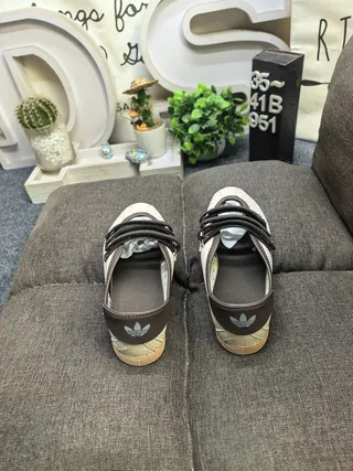 Beige Perforated Strap-Closure Casual Shoes 8