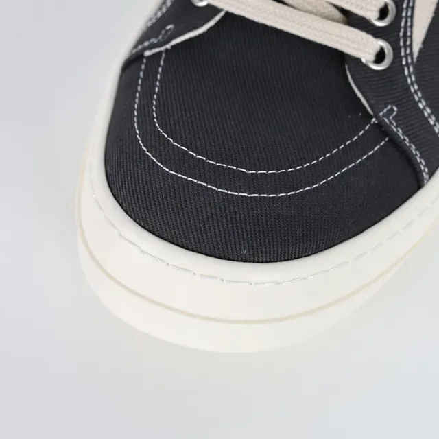 Tênis plataforma canvas preto e bege 5