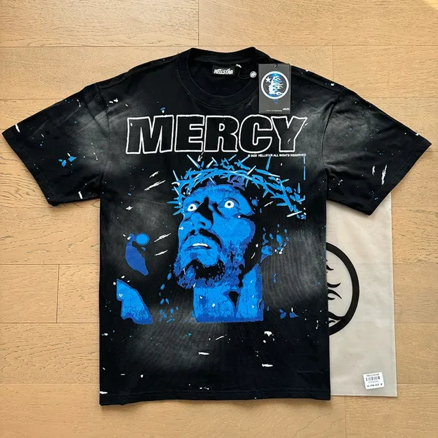 Black and Blue Graphic Print Oversized T-Shirt 9