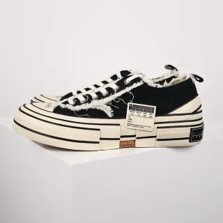 حذاء رياضي أسود و off-white من القماش الممزق منخفض