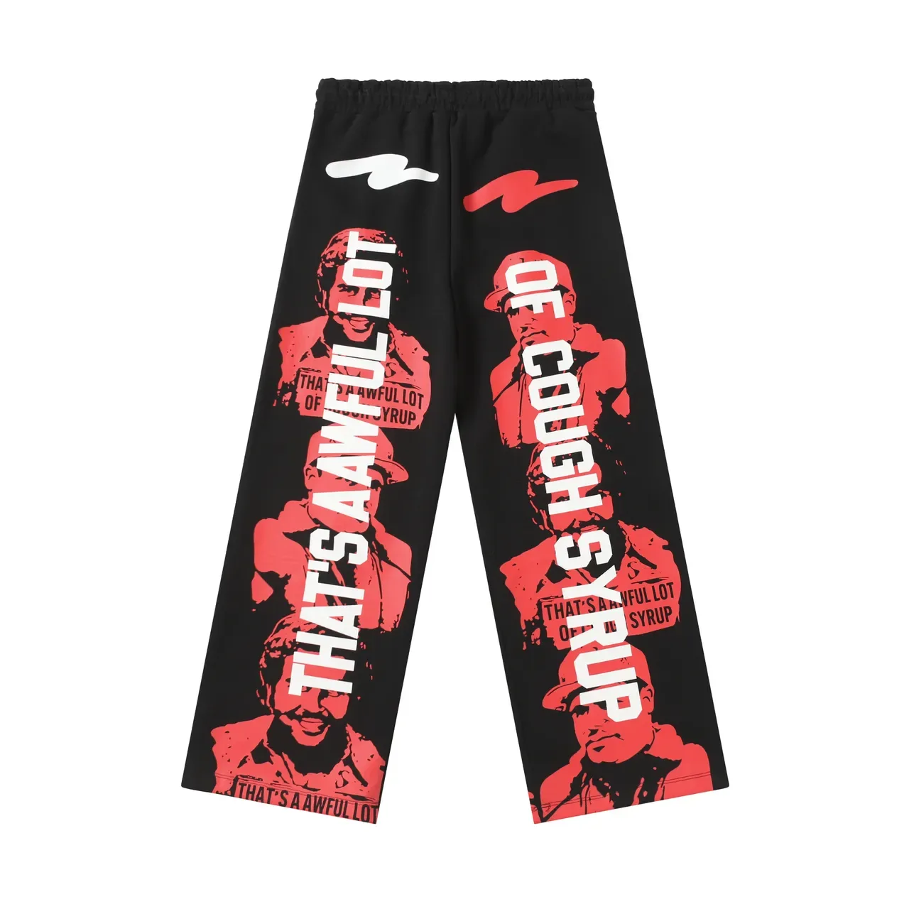 Hoodie noir et rouge avec impression graphique à fermeture éclair 8