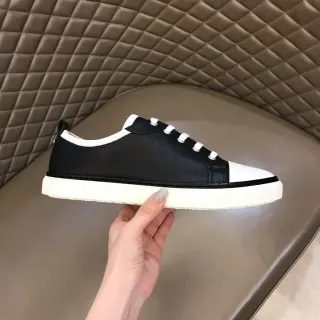 Black and White Two-Tone Low-Top Lace-Up Lifestyle Sneaker