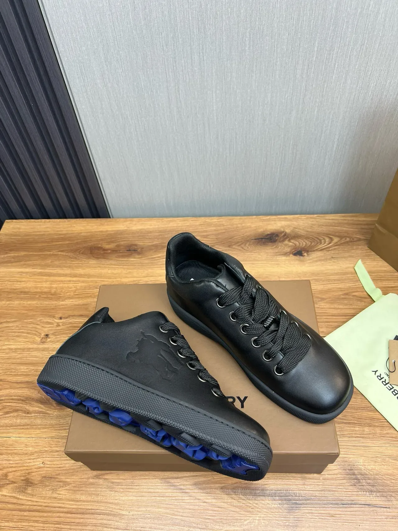 Black Embossed Motif Low-Top Sneaker 5