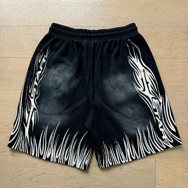 Black Graphic Om Symbol Flame-Hem T-Shirt 11