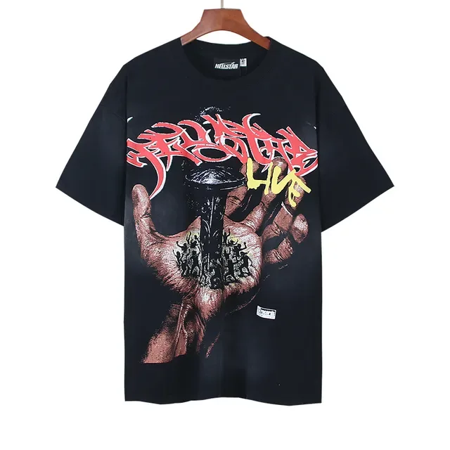Black Oversized Double-Sided Graphic Print T-Shirt 5