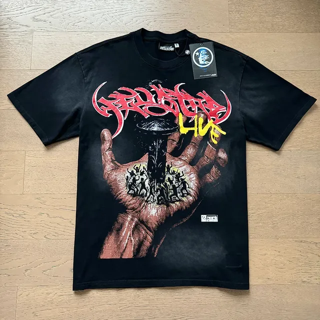 Black Oversized Double-Sided Graphic Print T-Shirt 8