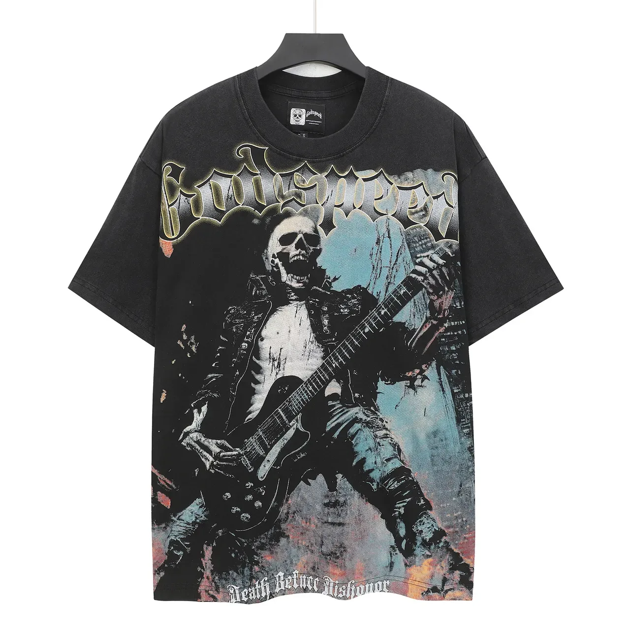 Black Oversized Graphic Print T-Shirt 2