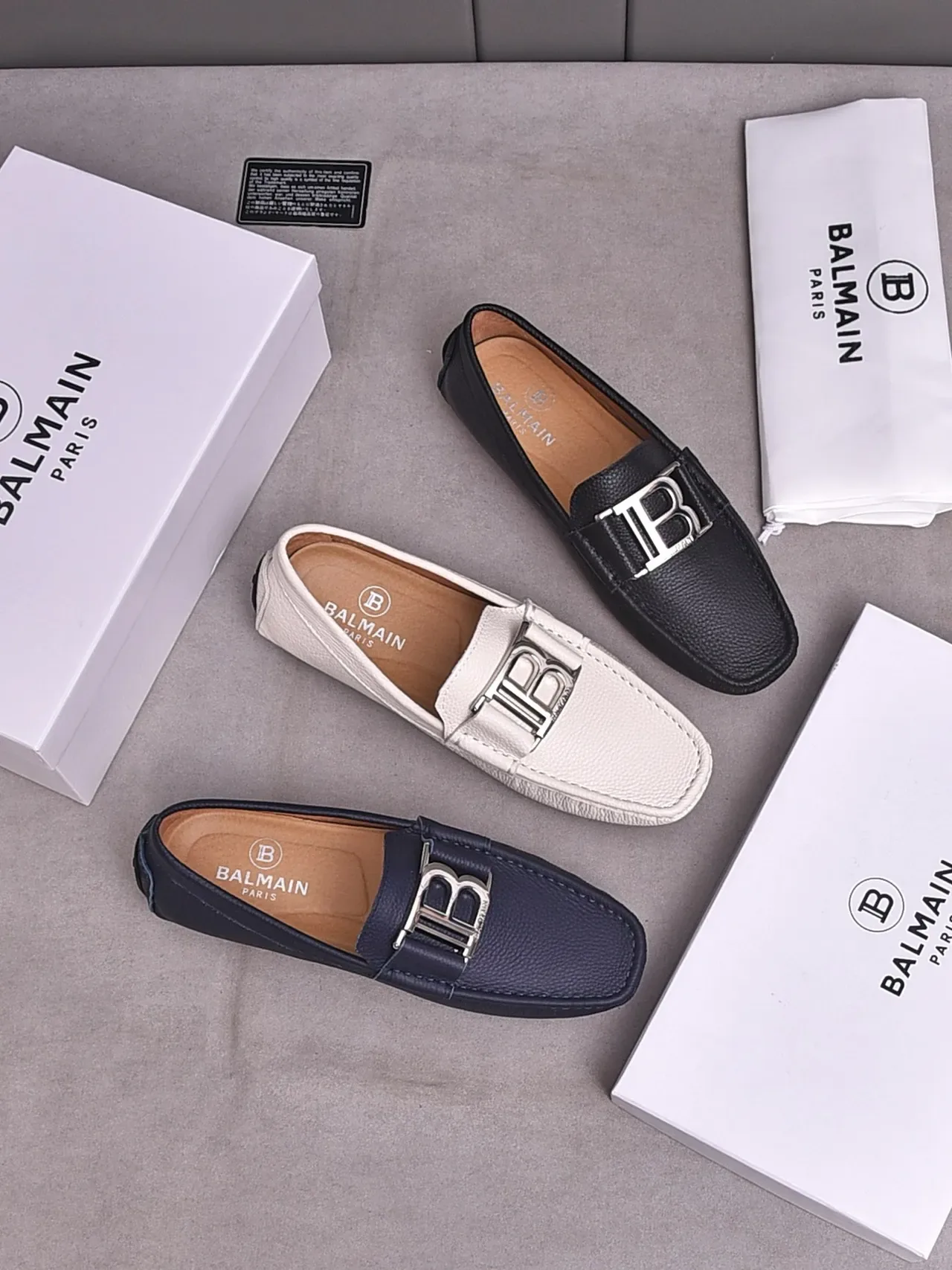 Black Pebbled Leather Buckle Loafer 2