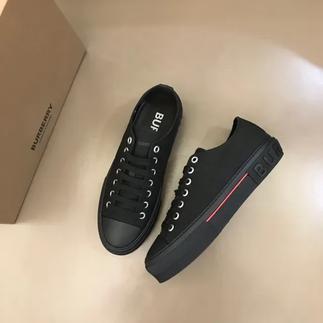 Black Red Canvas Upper Rubber Toe Cap Sneakers 7