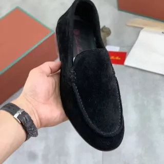 سويد أسود Moc-Toe Slip-On لافر