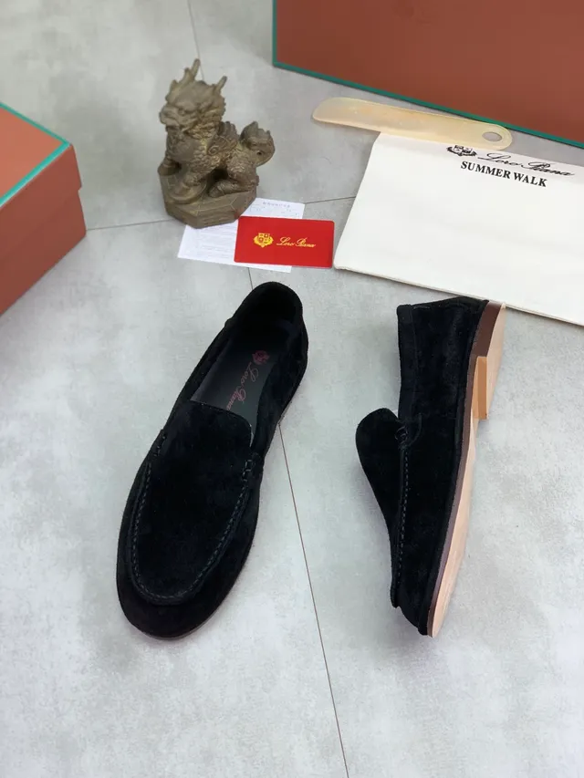Moc-Toe en Daim Noir Slip-On Loafer 5
