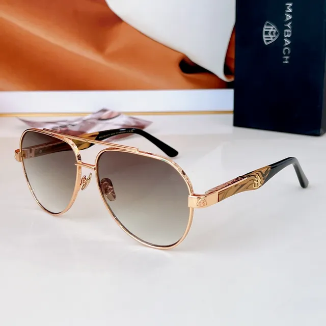 Blue Gold Aviator Silhouette Thin Metal Frame Sunglasses 7