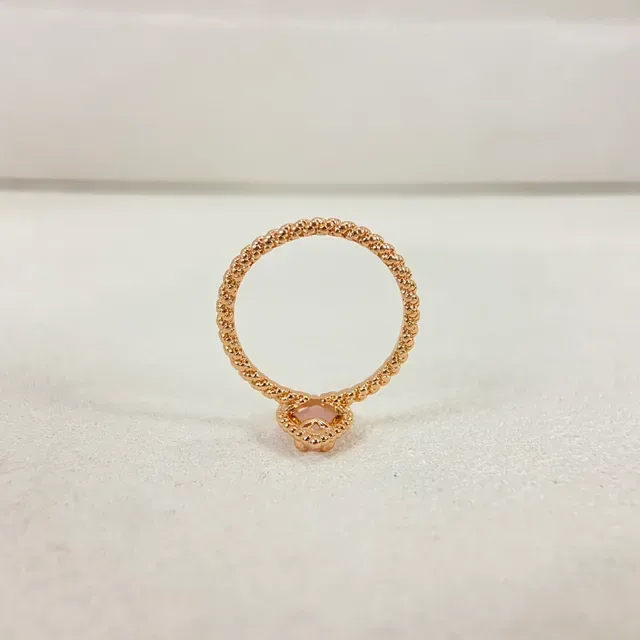 Boucheron Pear-Shaped Pink Stone Beaded Bezels Ring 5