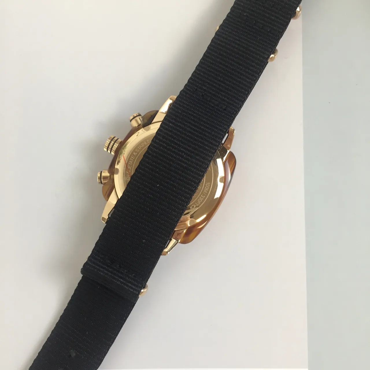 Briston Clubmaster Chronograph وجهة بيضاء حزام ناتو أسود NATO Strap ساعة ميكانيكية 5