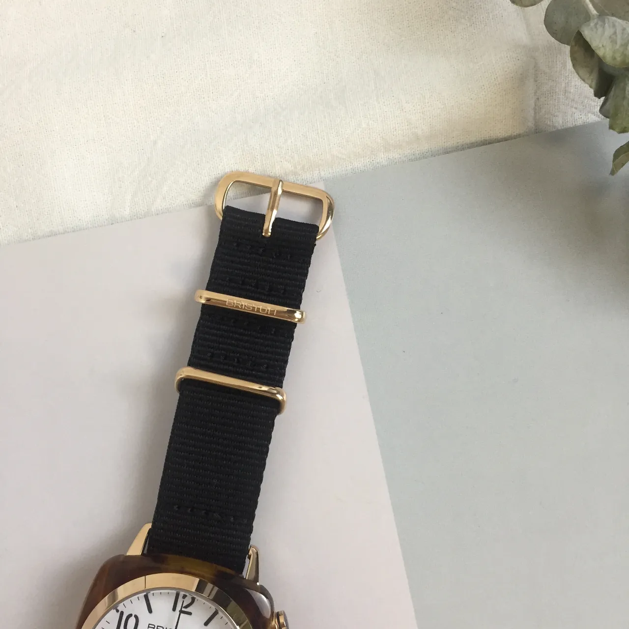 Briston Clubmaster Chronograph وجهة بيضاء حزام ناتو أسود NATO Strap ساعة ميكانيكية 7