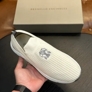 Brunello Cucinelli أحذية كاجوال تريكو مضلع سهل الارتداء