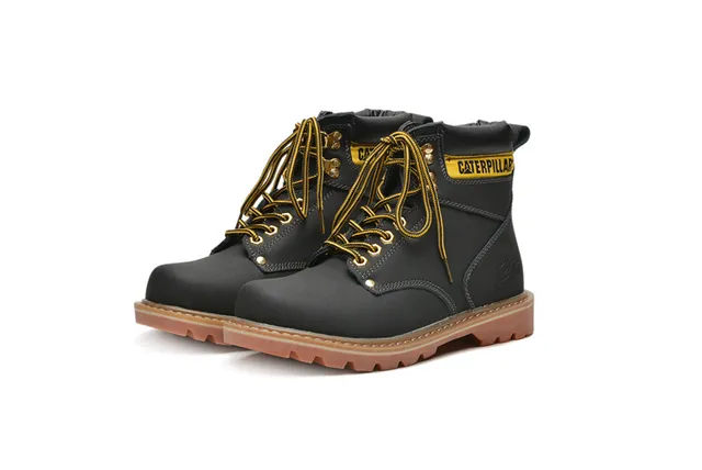 Botas de Trabajo Caterpillar Cuero Tan Cuello acolchonado Suela Lug Rugged Botas de Trabajo 11