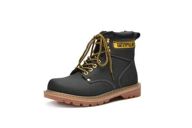 Botas de Trabajo Caterpillar Cuero Tan Cuello acolchonado Suela Lug Rugged Botas de Trabajo 12