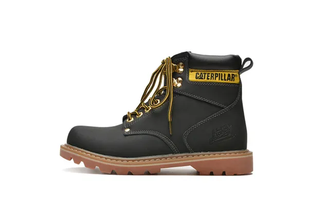 Botas de Trabajo Caterpillar Cuero Tan Cuello acolchonado Suela Lug Rugged Botas de Trabajo 13