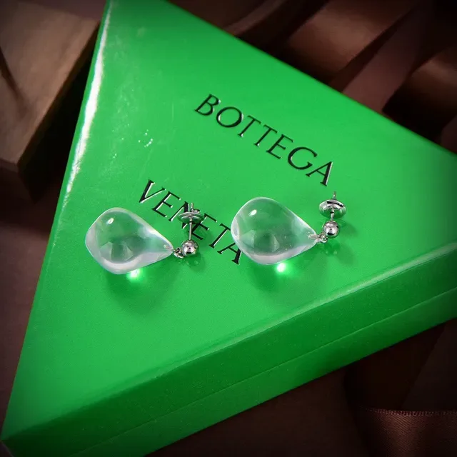 Clear Faceted Teardrop Dangling Earrings 2