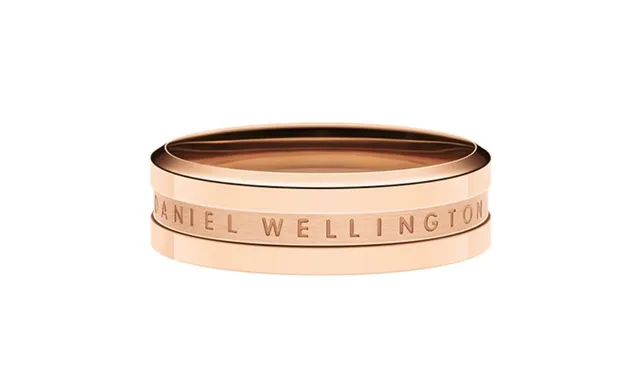 Daniel Wellington Bague Minimaliste en Or Rose Gravée 6