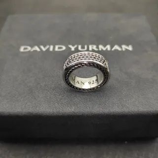 David Yurman Cable Classics 银黑多带戒指