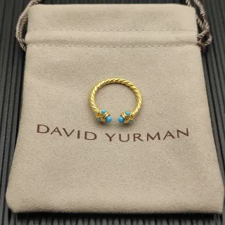 David Yurman Cable Collectibles كابوشون توركواز رينج مفتوح