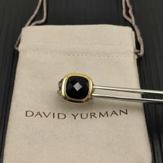 David Yurman Cable Collection 枕形黑欧泊戒指