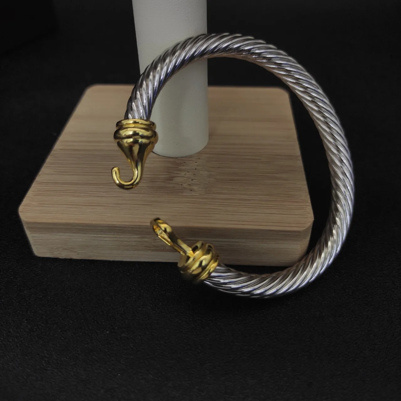 David Yurman Bracelet torsadé câble bicolore argent-or 2