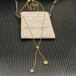 David Yurman Starburst Gold লারিয়েট-স্টাইল মোটিফ নেকলেস