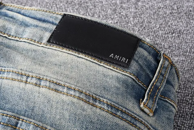 Distressed Patchwork Light-Wash Slim-Fit Jeans 12