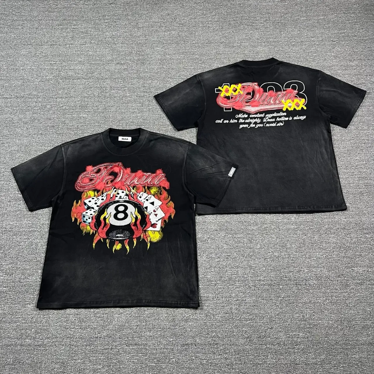 DUAA Graphic-Print Distressed Wash T-Shirt 4