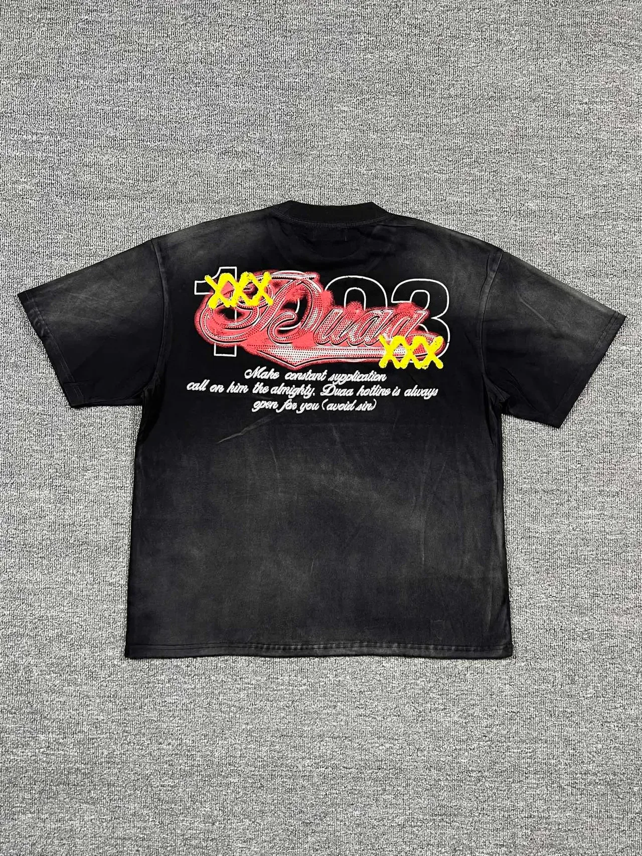 DUAA Graphic-Print Distressed Wash T-Shirt 5