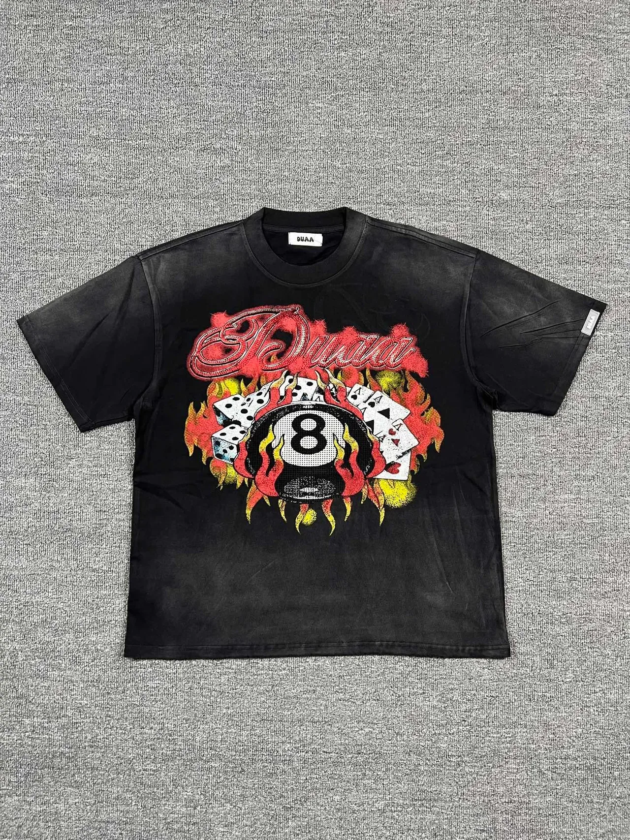 DUAA Graphic-Print Distressed Wash T-Shirt 6