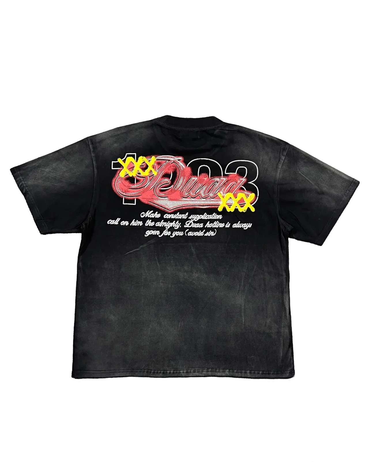 DUAA Graphic-Print Distressed Wash T-Shirt 8