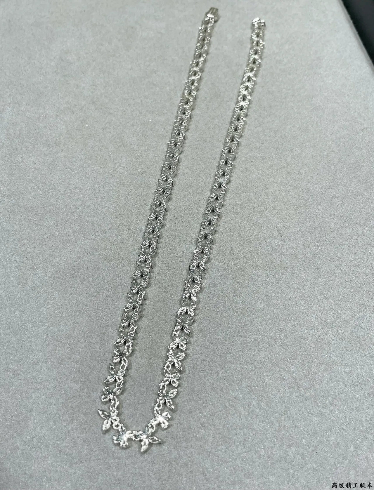 Floral Pavé-Set Silver-Toned Choker Necklace 6