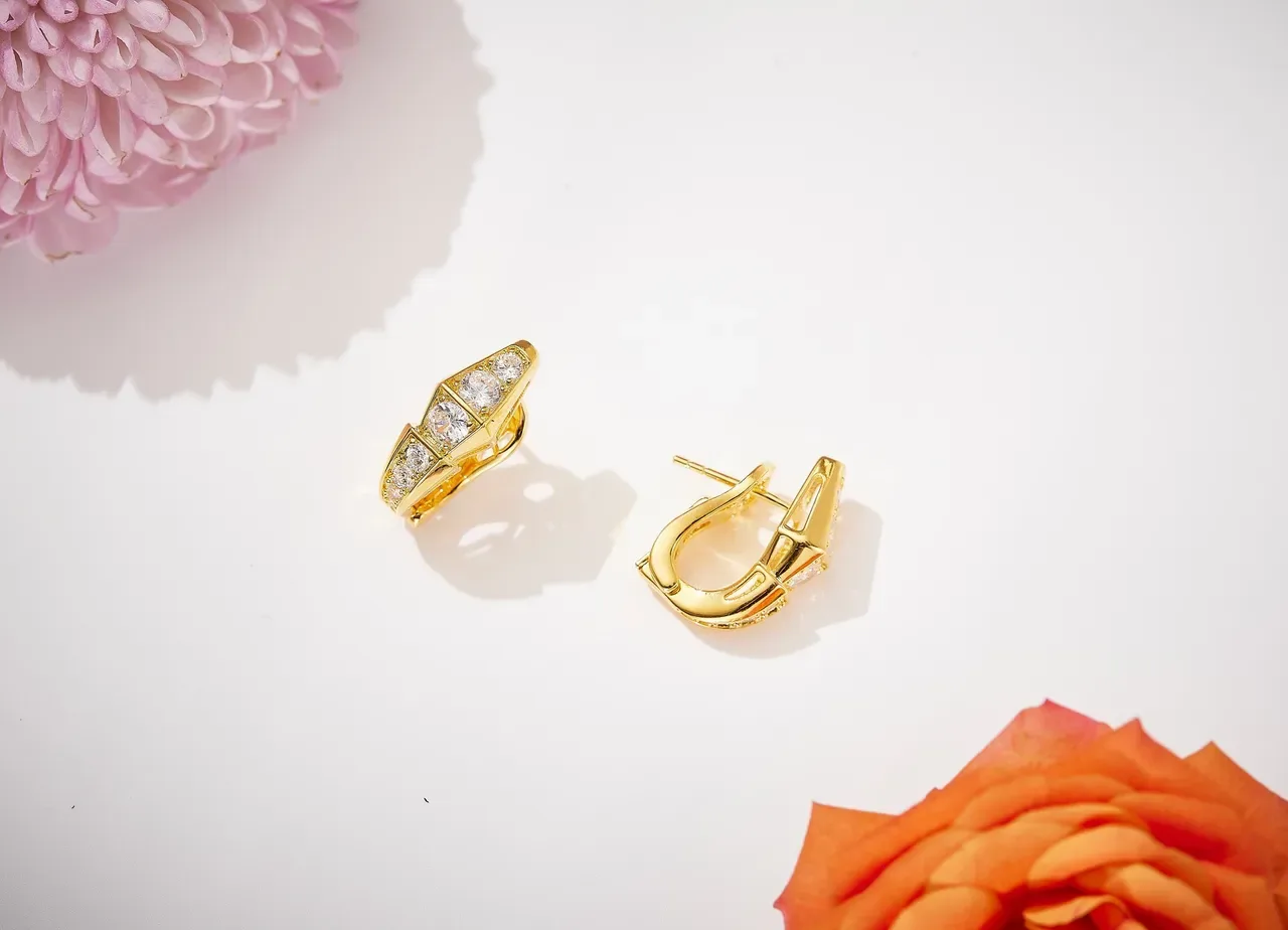 Geometric Pavé-Set Hinged Hoop Earrings 7