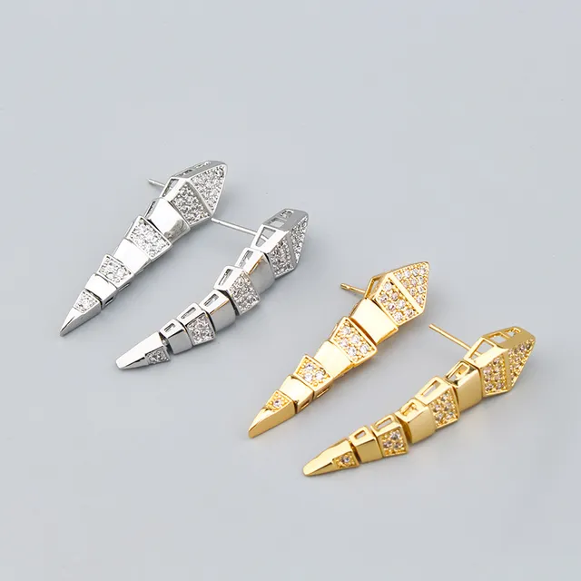 Gold and Silver Tone Pavé Articulated Y-Clasp Necklaces 3
