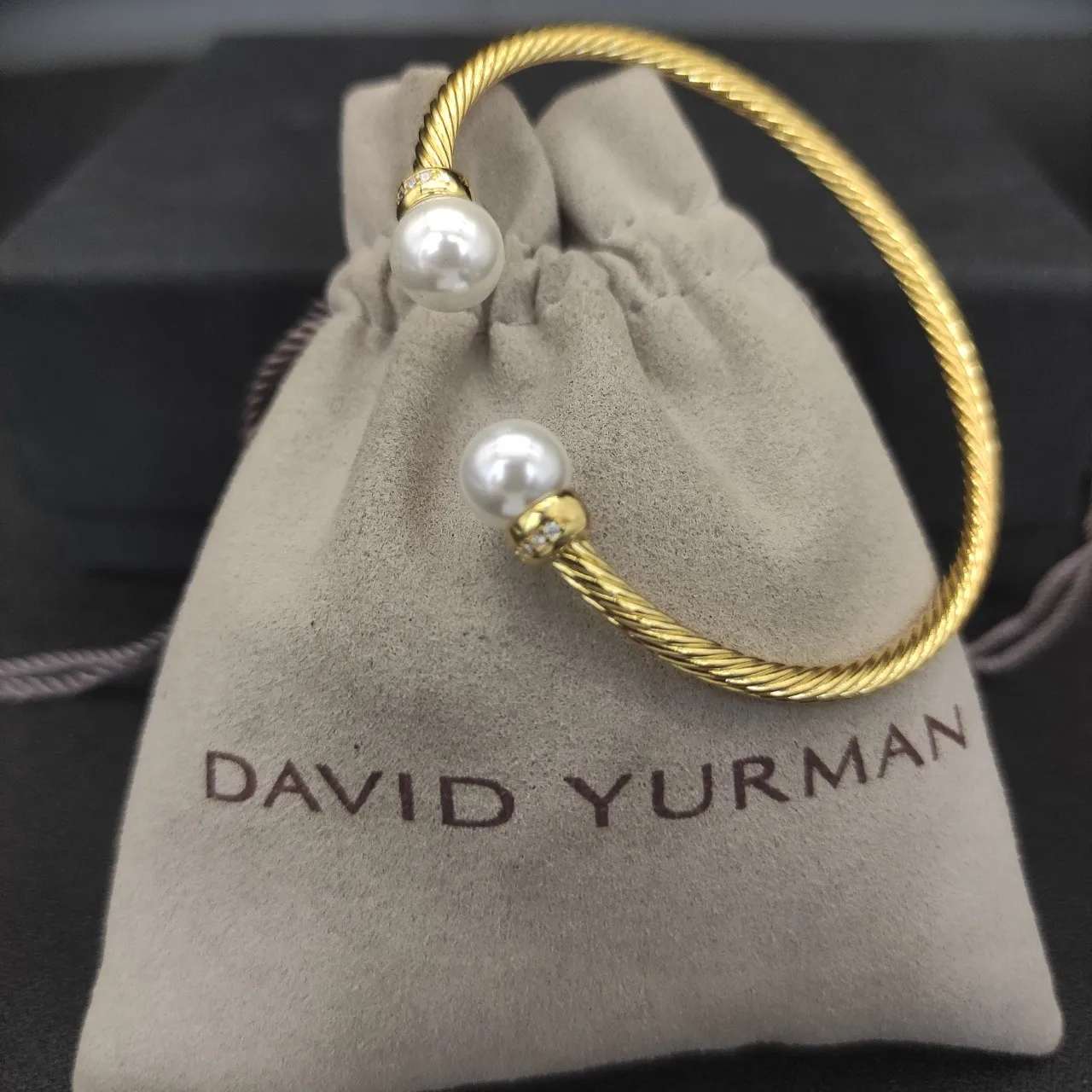 Gold Silver Cable-Style Twisted Wire Bracelet 2