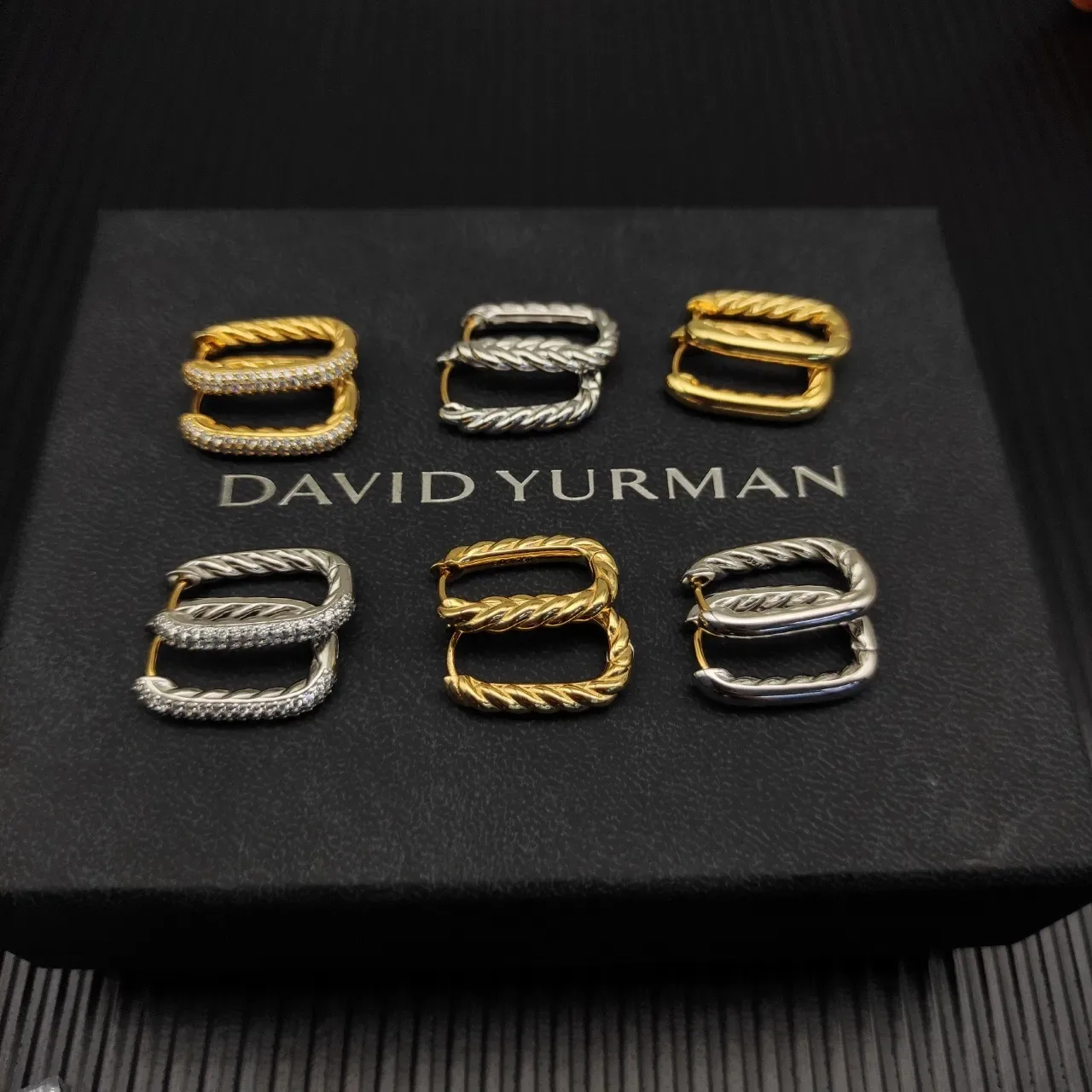 Gold Twisted Rope Hoop Earrings 2