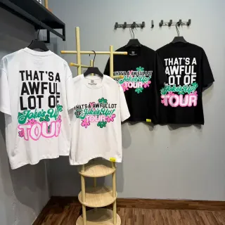 Camiseta oversize de cuello redondo con estampado gráfico